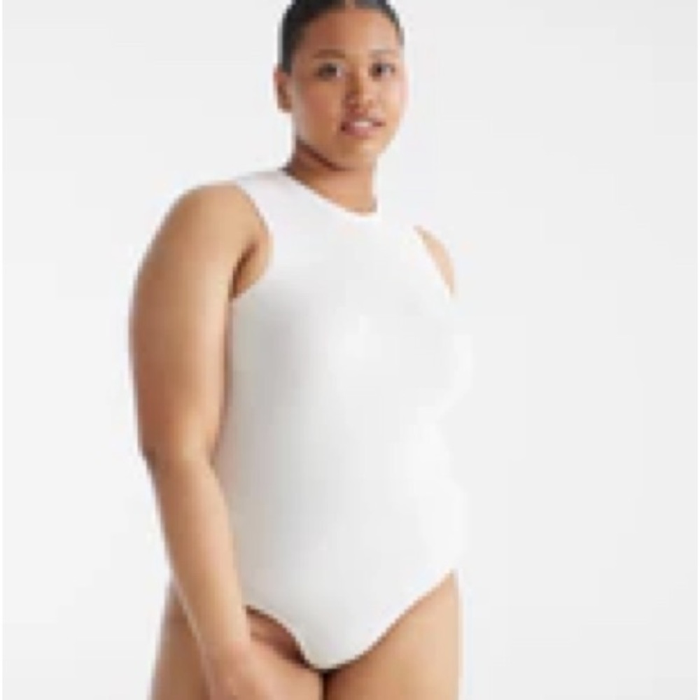 Knix microrib modal White Sleeveless Bodysuit